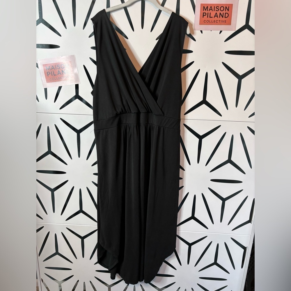 Black Tape Faux Wrap Maxi Dress – Size 2X